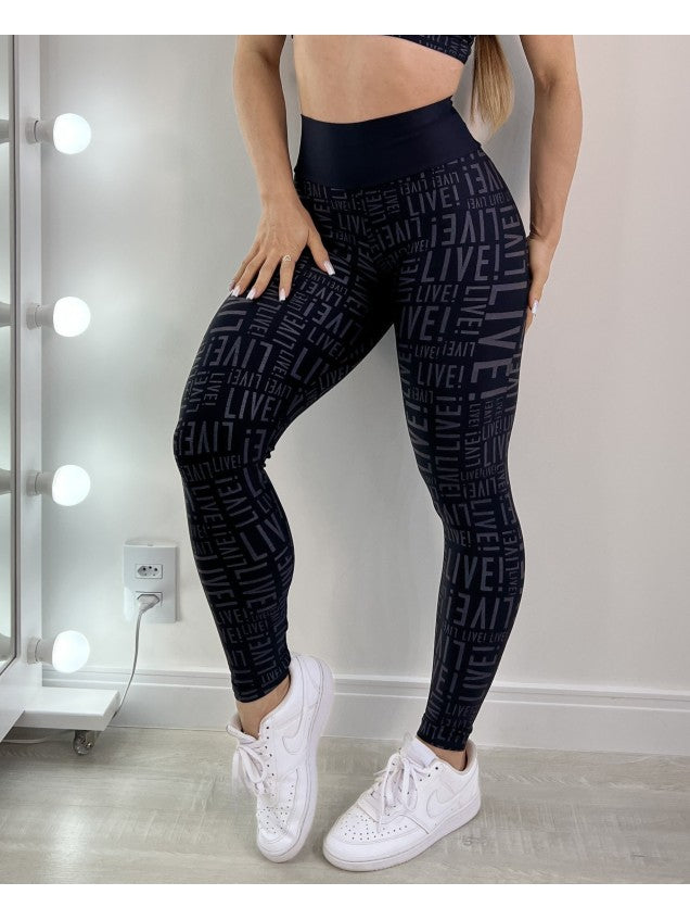 Conjunto Legging Live Preta Eclipse