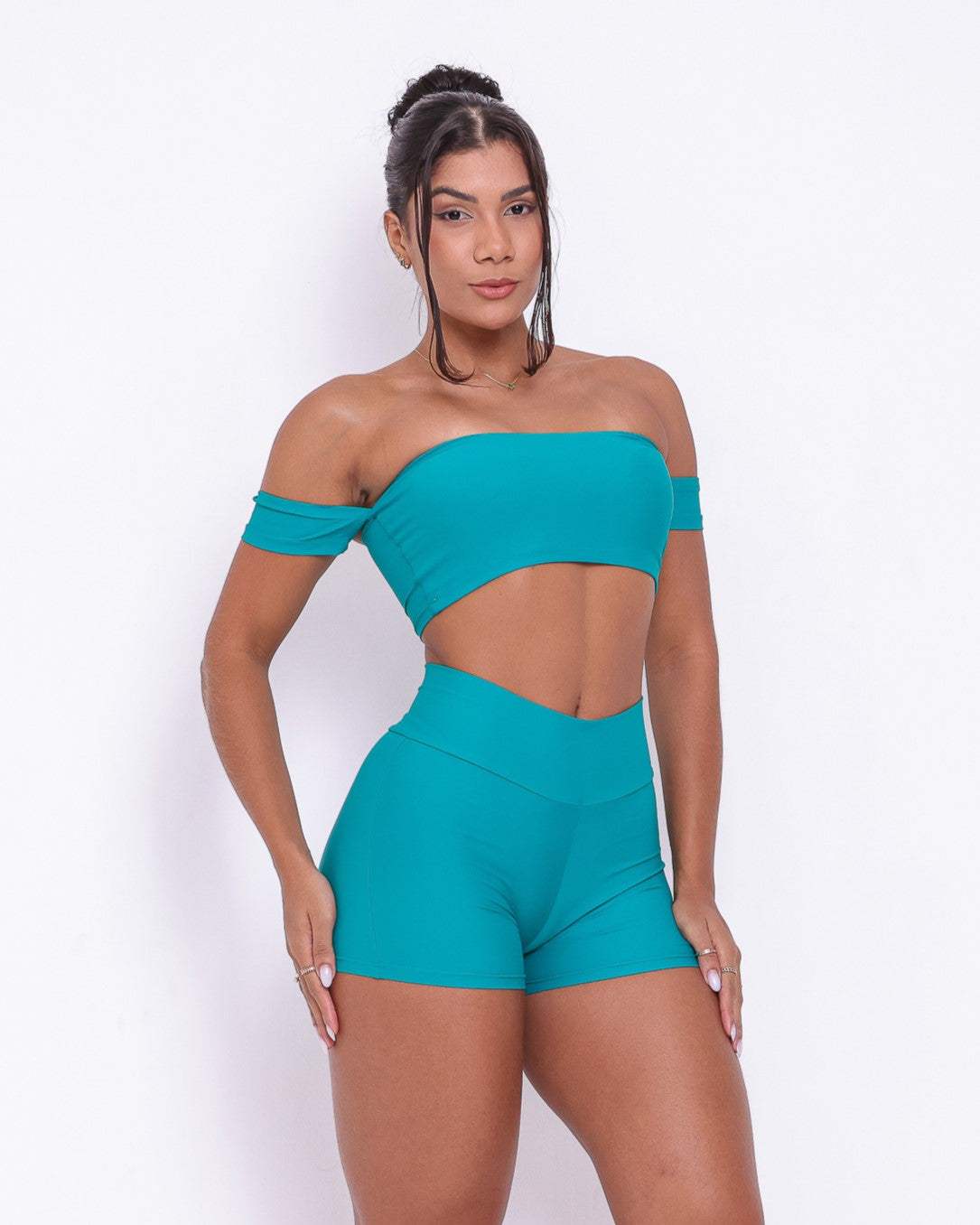 Conjunto Short Básico Curtinho Fluitty + Top Ciganinha