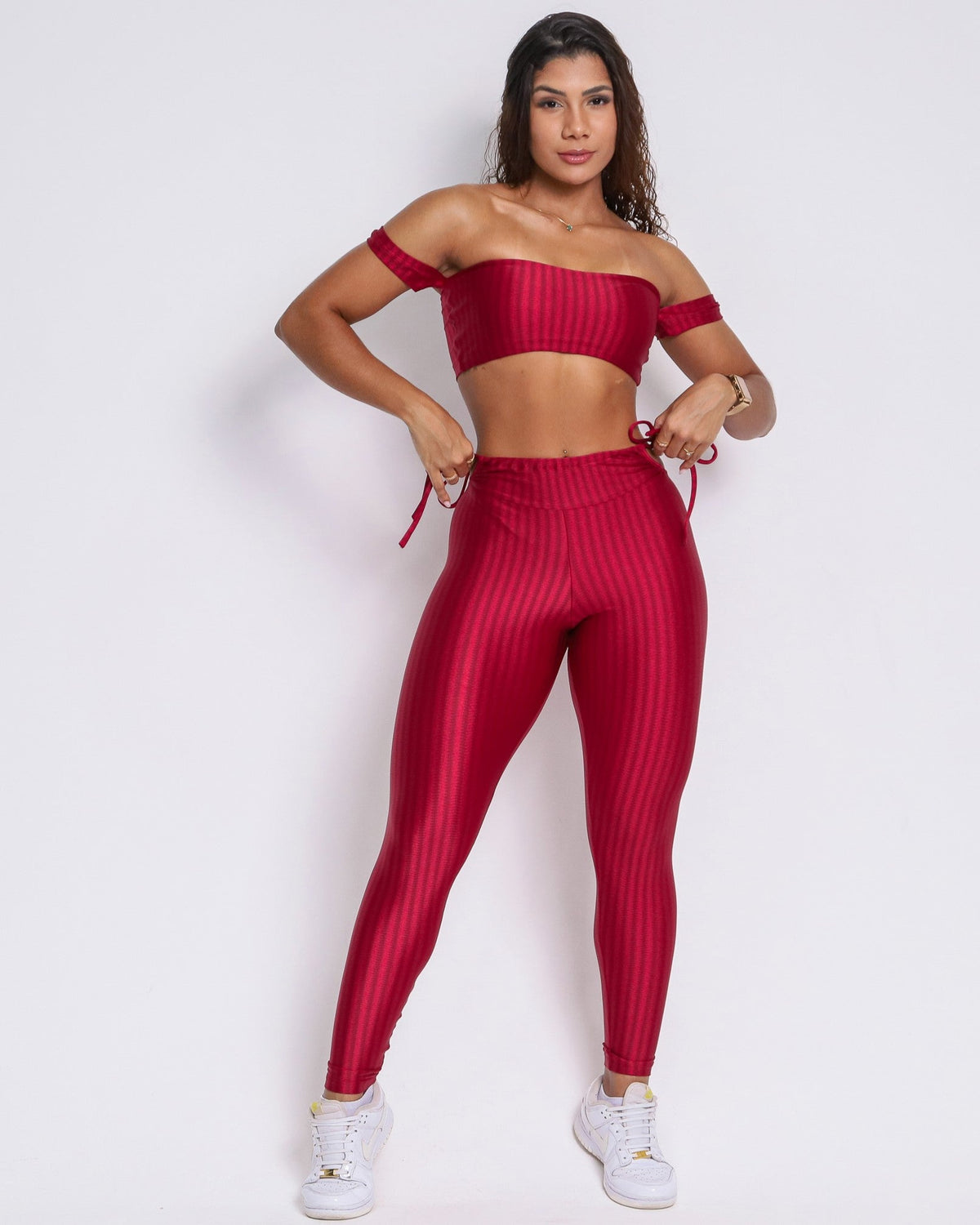 Conjunto Legging Empina Bumbum Cirre + Top Ciganinha