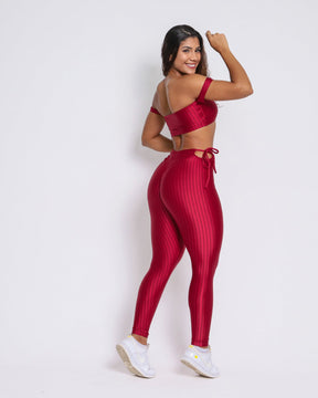 Conjunto Legging Empina Bumbum Cirre + Top Ciganinha