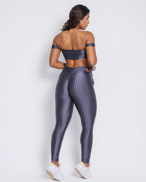 Conjunto Legging Empina Bumbum Cirre + Top Ciganinha