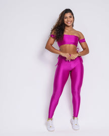 Conjunto Legging Empina Bumbum Cirre + Top Ciganinha